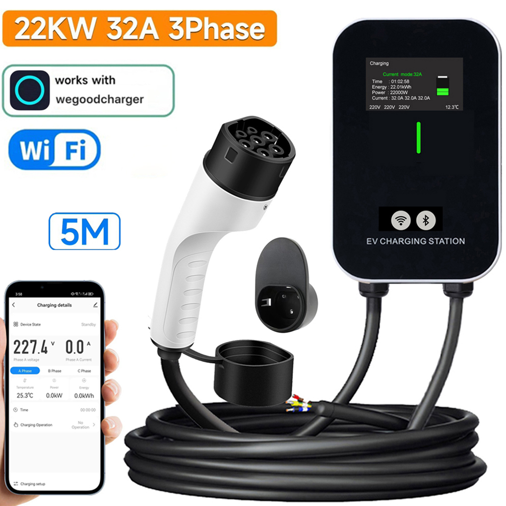 Ev Charger Wallbox - TYPE-2 Wallbox elektrikli araç şarjı 7KW